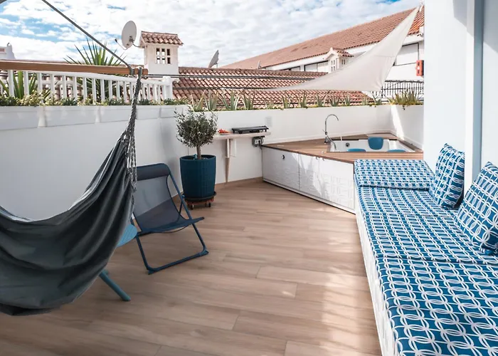 Wow Apartment With Private Jacuzzi And 2 Terraces In Los Christianos